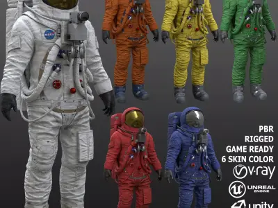 CS03 Space Suit FULL VERSION Low-poly 3D model