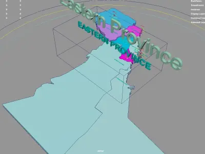 Eastern Province  Saudi Arabia map region geography political 3D model