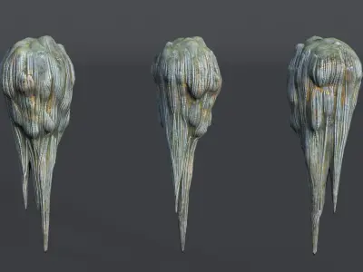 15 Cave Stalactites - 250222 Low-poly 3D model