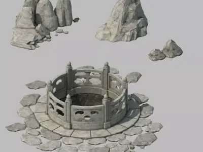 Stone - Tang Dynasty - Ishii 01 3D model