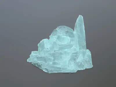 Skull Rock Low-poly 3D model 7