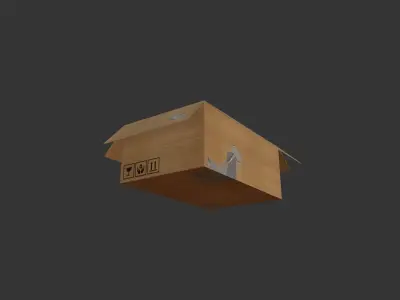 Cardboard Box PBR Free low-poly 3D model