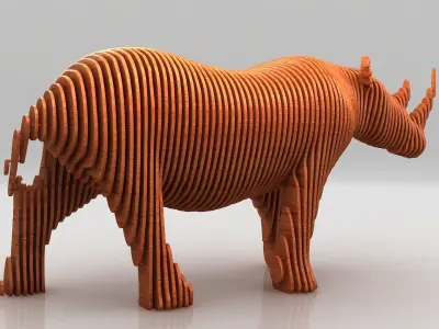 Rhinoceros Parametric Model  3D model