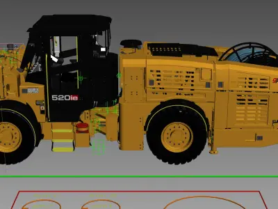  Underground Mining Drill Generic Rigged 
