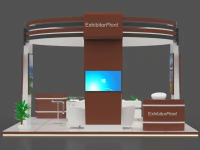 Exhibition Stand Idea Round 3D model
