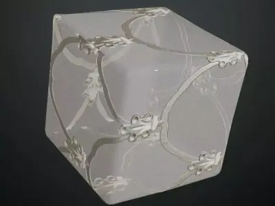 White Glass Pattern Transparent PBR Seamless Texture