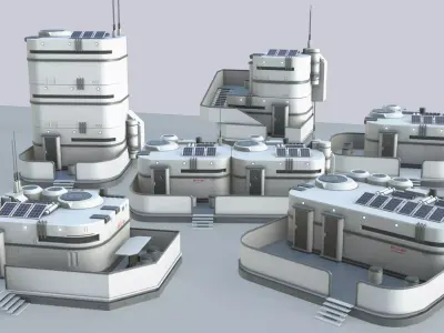 Scifi house collection 3D Model Pack