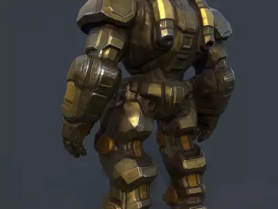 IRON WARDEN Low-poly 3D model