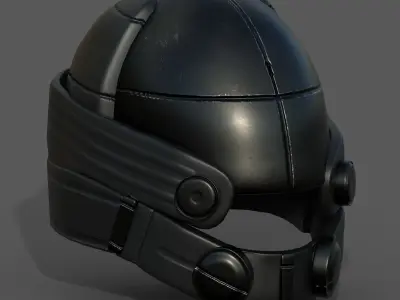 Helmet military combat soldier armor  Low-poly 3D model 4