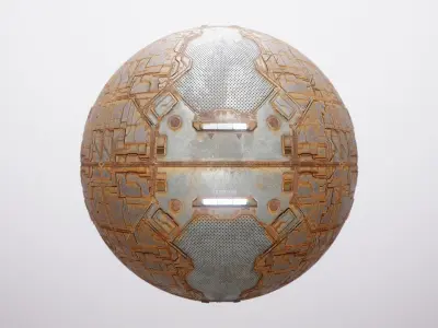 PBR Sci-Fi Spaceship Texture 44 Low-poly 3D model