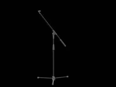 Microphone Stand Low-poly 3D model