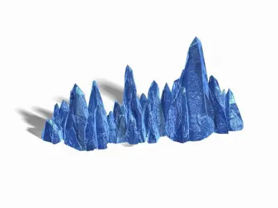 Ice chamber - stone material -02 3D model