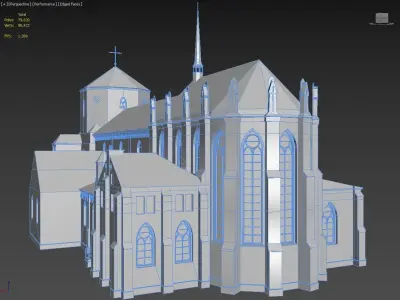 Munster Monchengladbach Low-poly 3D model