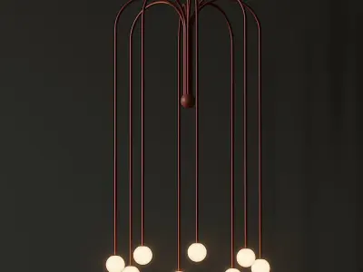 Parachute Chandelier by Michael Anastassiades 3D model