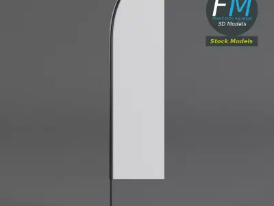 Feather flag 3D model