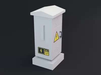 Electrical Box - Transformer Game Ready Low Poly 3d Model Low-poly 3D model