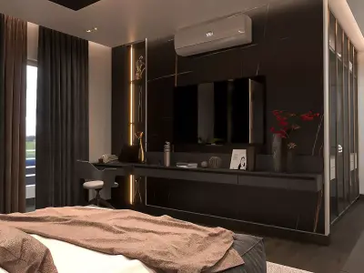 master bedroom-children room 3D model