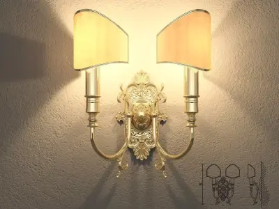 Masiero VE1075 A2 wall lamp 3D model