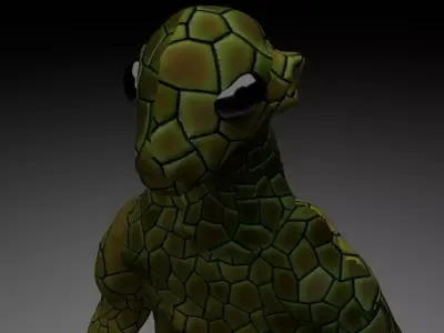 Alien Reptile 1 - Material a Free low-poly 3D model