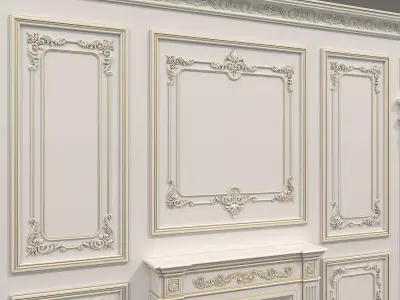 Wall Molding in Classic French style 41 3D model