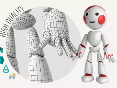 Cartoon Robot Character 3D model