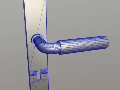 Door Handle Low-poly 3D model get