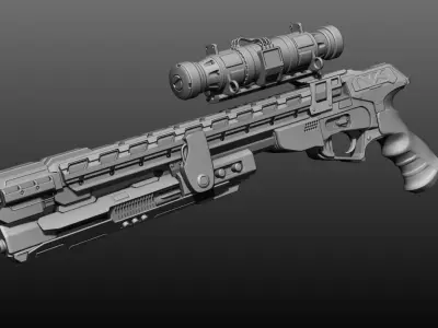 Sci-Fi Weapon 3D model