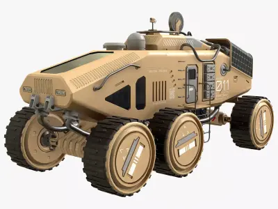 Mars Rover Concept-2-Desert 3D model