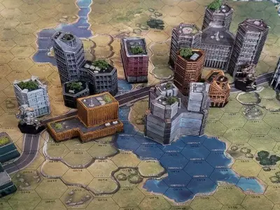 Futuristic Urban 6mm Scale 3D Printable Assets 3D print model