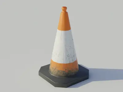 Traffic Cone - Low Poly PBR Low-poly 3D model