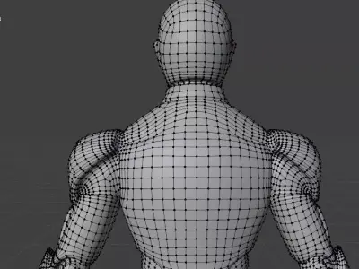 Sci-Fi Cybernetic Android Soldier Futuristic Robot Low-poly 3D model