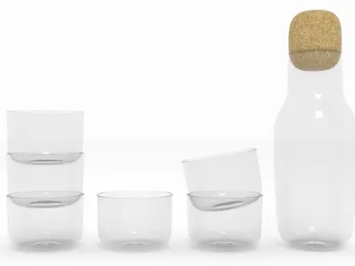 CORKY glass by MUUTO 3D model