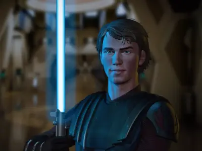 Anakin Skywalker Clone Wars Bust 3D print model