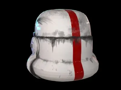 Shocktrooper Helmet Low poly Low-poly 3D model