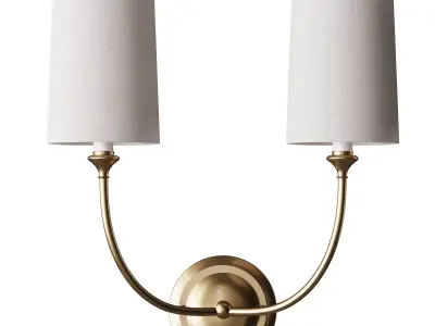 Modern Charleston Sconce - 2 Light 3D model