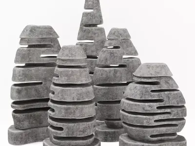 Stone light  Neo decorative n3 3D model