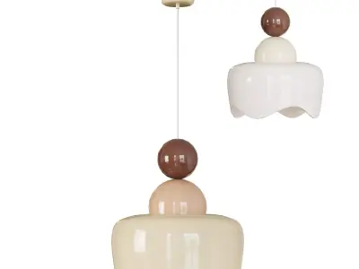 Morandi Doll Rain Sun Pendant Lamp 3D model