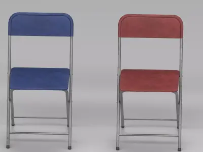  Folding Chair 01 Low-poly 3D model