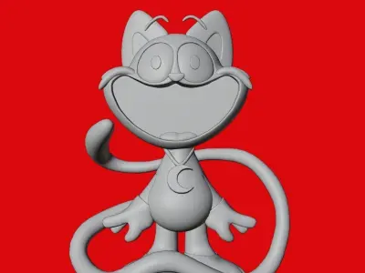 Catnap 3d character poppy play time video game  Low-poly 3D model