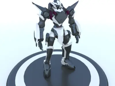 Cyborg Prototype Mecha Robot SciFi  3D model