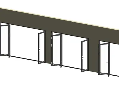 Folding Door Revit Parametric model 3D model