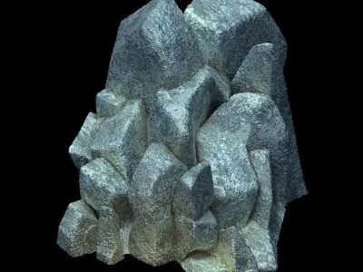 Mountain interior - stone 3 3D model