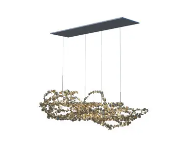 ARGENT-Metal-pendant-lamp-TERZANI pendant light with metal an... 3D model