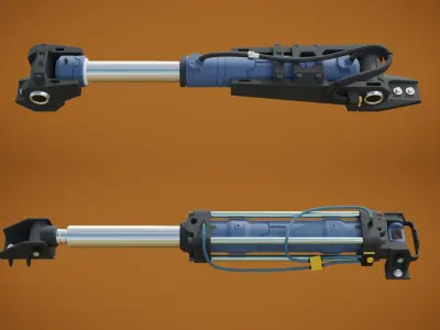 Hydraulic and pneumatic cylinders 3D model