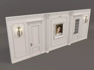 Wall Molding in Classic French style 4 3D model