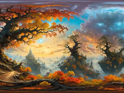 HDRI Fairytale Locations Low-poly 3D model