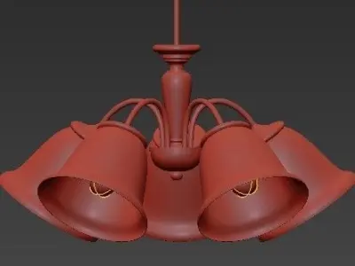 Cougar Stepney 5 Light Pendant 3D model