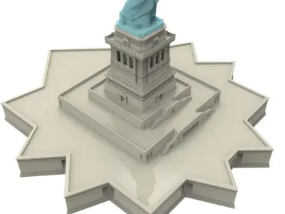 3d printed model of the Statue of Liberty  3D print model