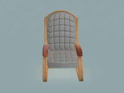 Qarter circle arms lounge chair 3D model
