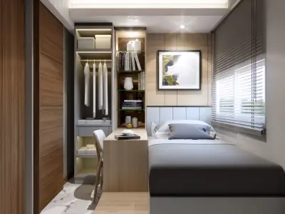 Design Bedroom Modern  Low-poly 3D model